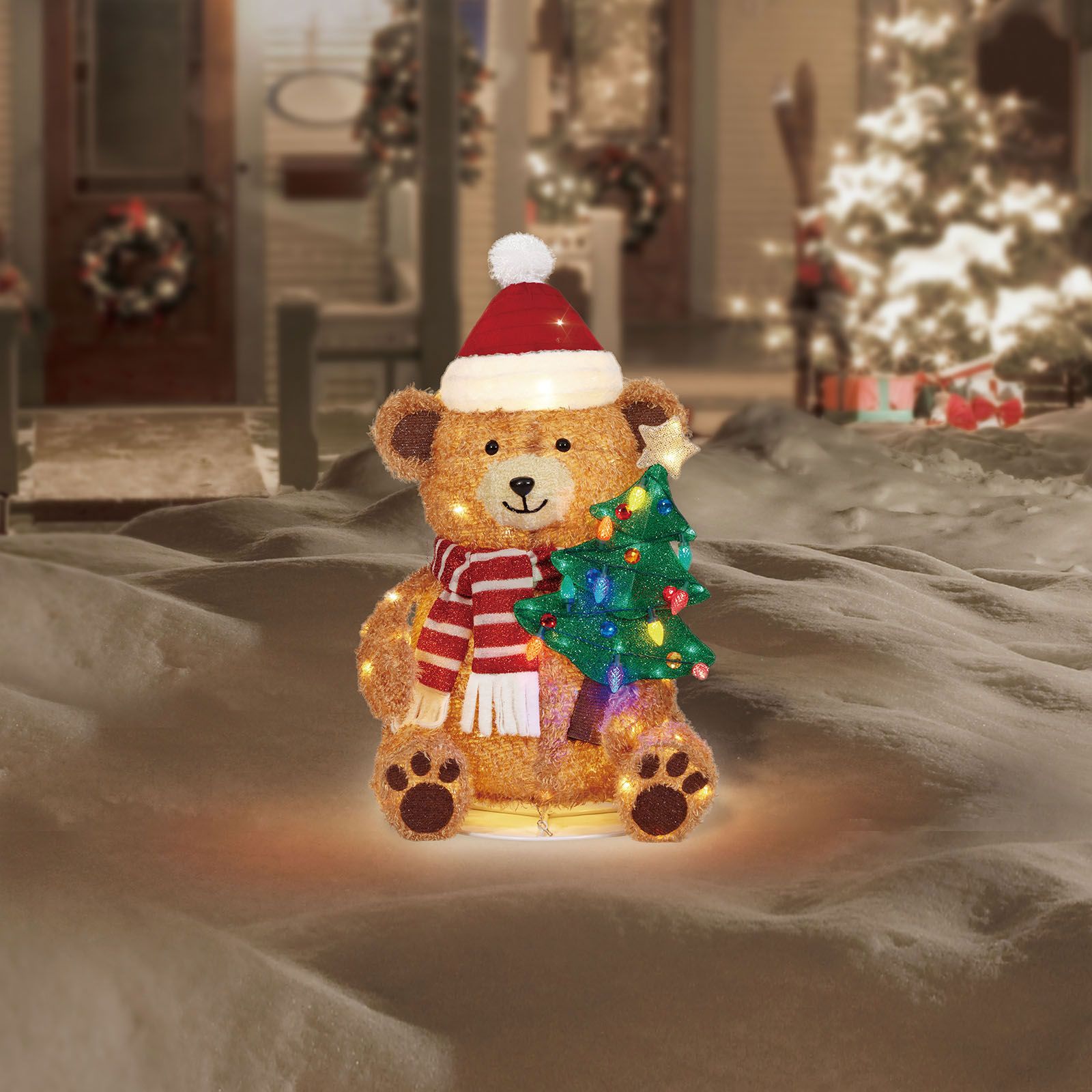 Berkley Jensen 36'' LED Outdoor Bear w/Christmas Tree | BJ's Wholesale Club