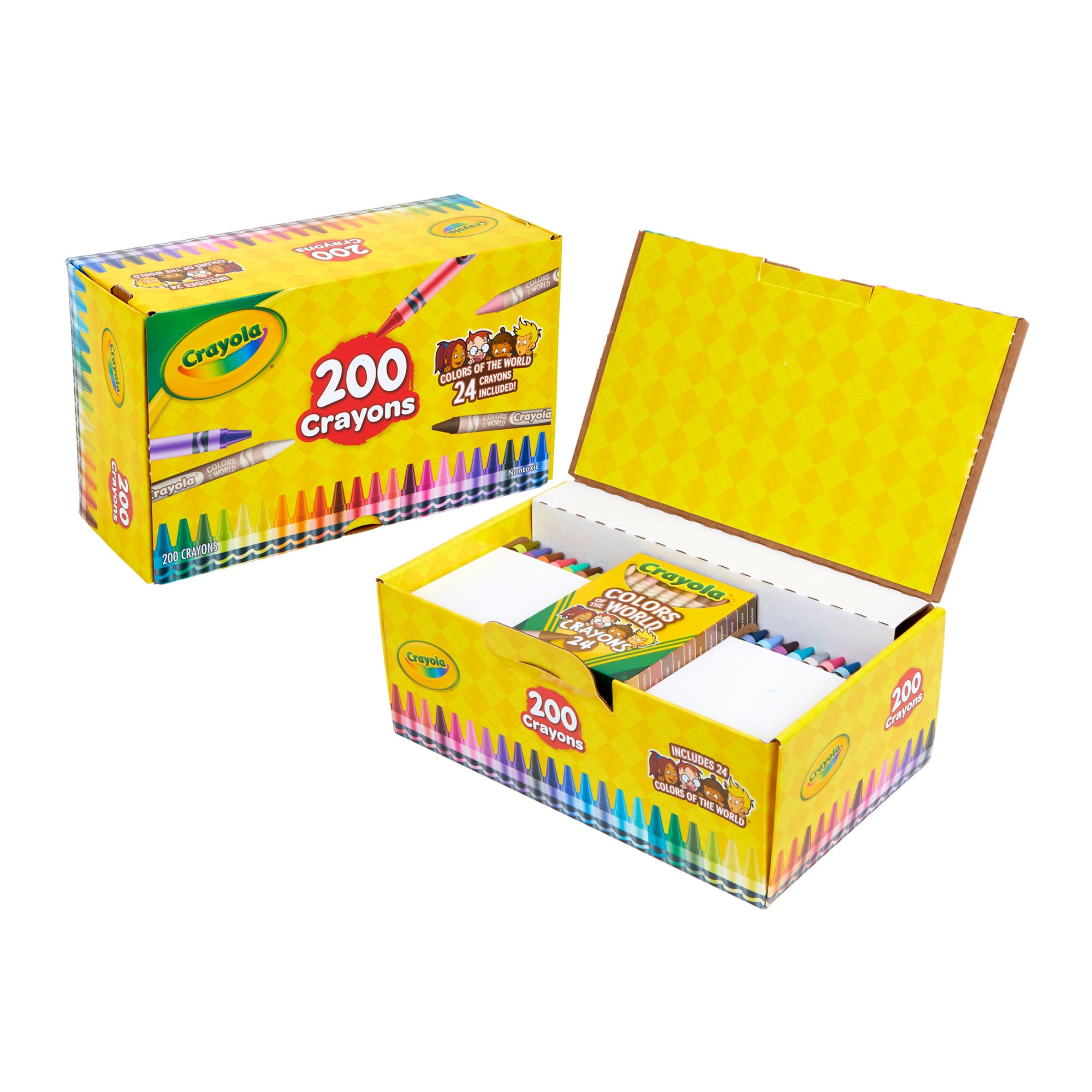 Crayola Crayon Box Featuring Colors of the World, 200 ct.