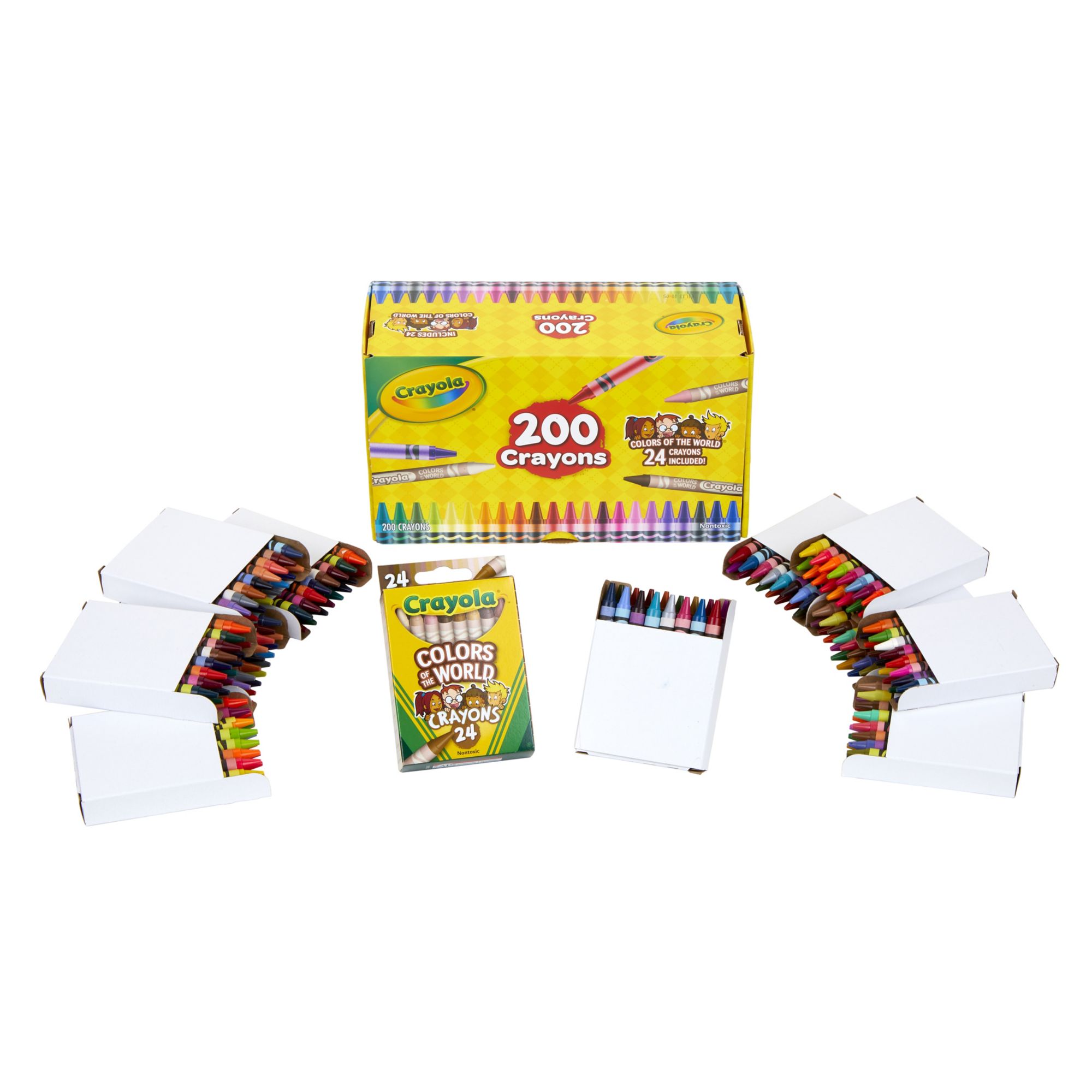 Crayola Crayon Box Featuring Colors of the World, 200 ct.