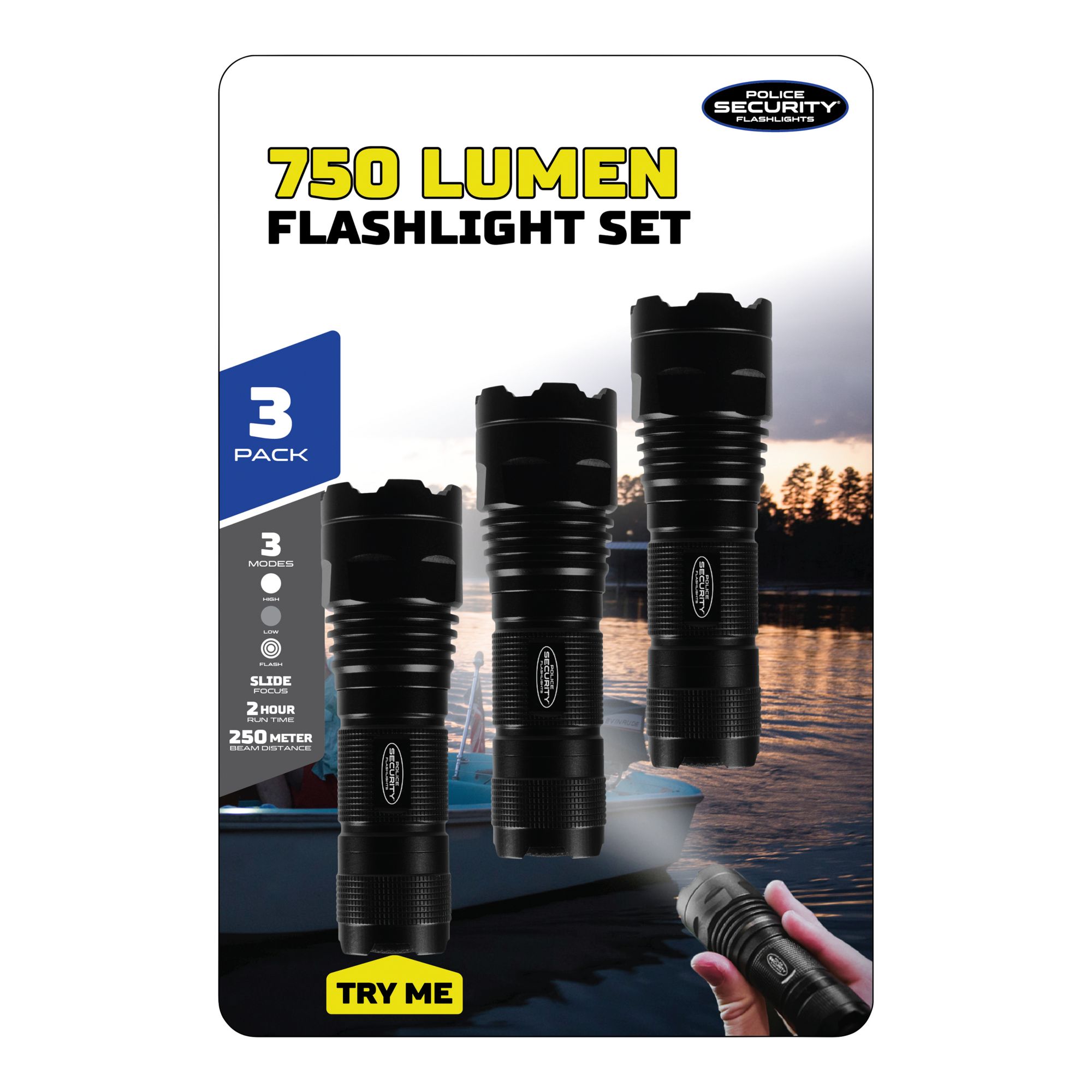 4 Pk Portable Flashlights Super Bright 9 LED Heavy Duty Flash