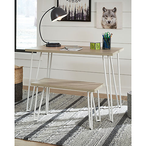 Ashley Furniture Desk With Bench - White