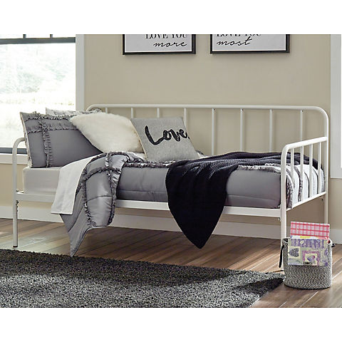 Ashley Furniture Twin Metal Day Bed With Platform - White