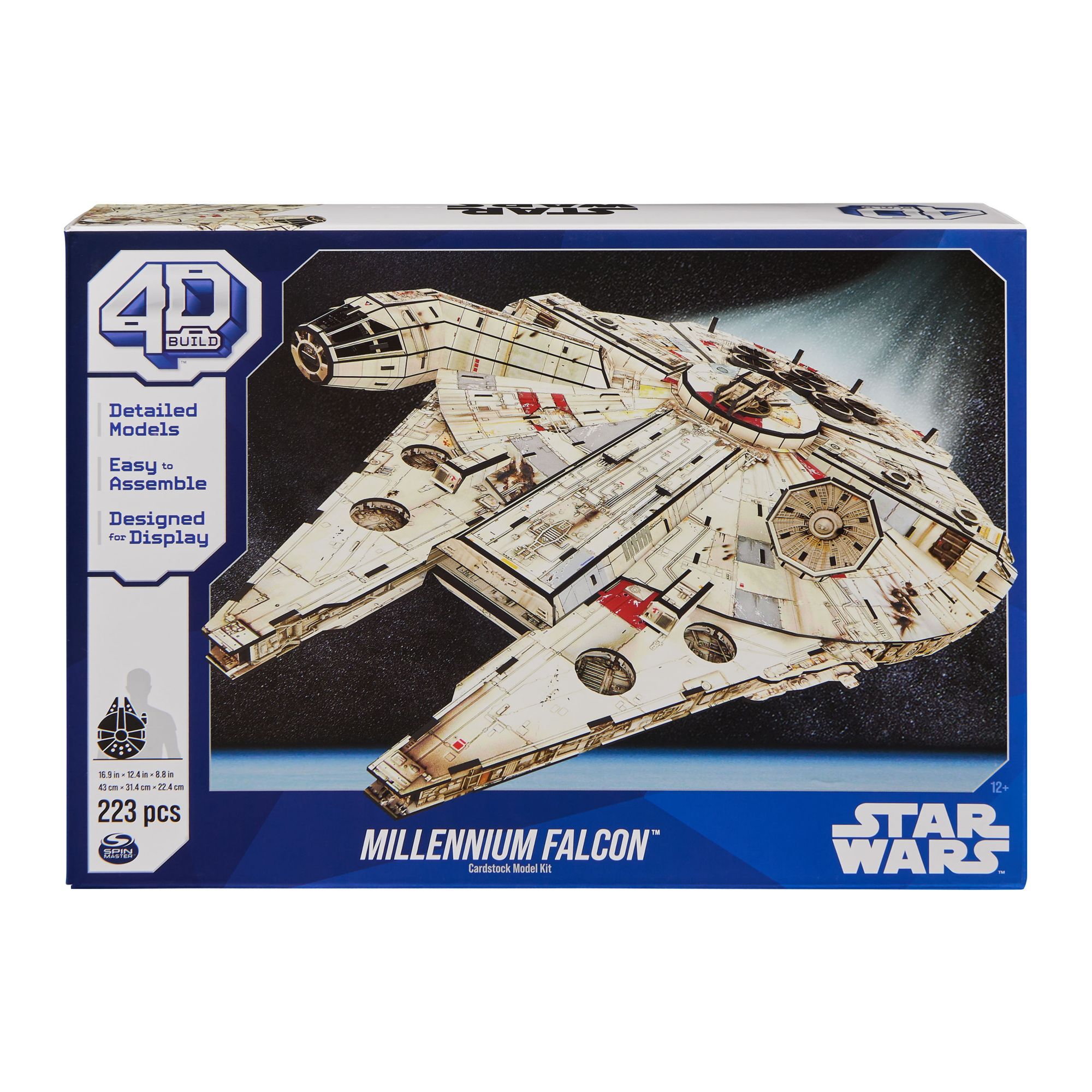 4D Build, Star Wars Millennium Falcon 3D Model Kit, 223-Piece