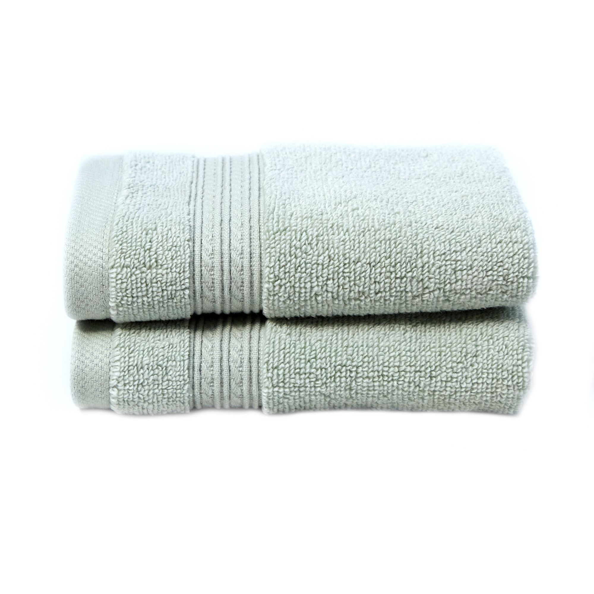 New QUICK DRY Zero Twist Cotton Hand Towel Blue Green Striped