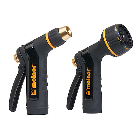 Melnor XT 2 pc. Nozzle Set with 7-Pattern and Adjustable Tip Rear Trigger Nozzles