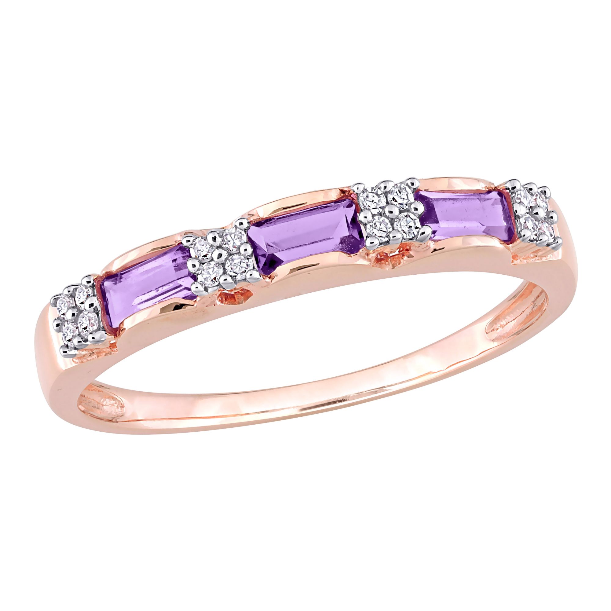 Amethyst diamond eternity deals ring