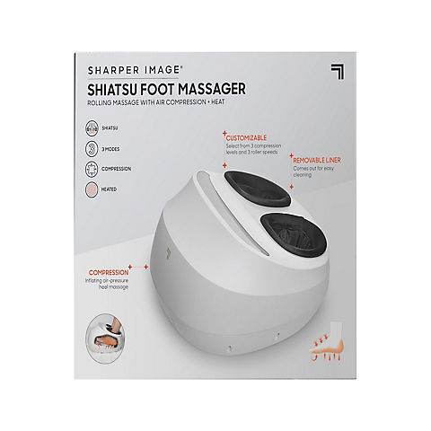Sharper Image Shiatsu Foot Massager with Air Compression - White