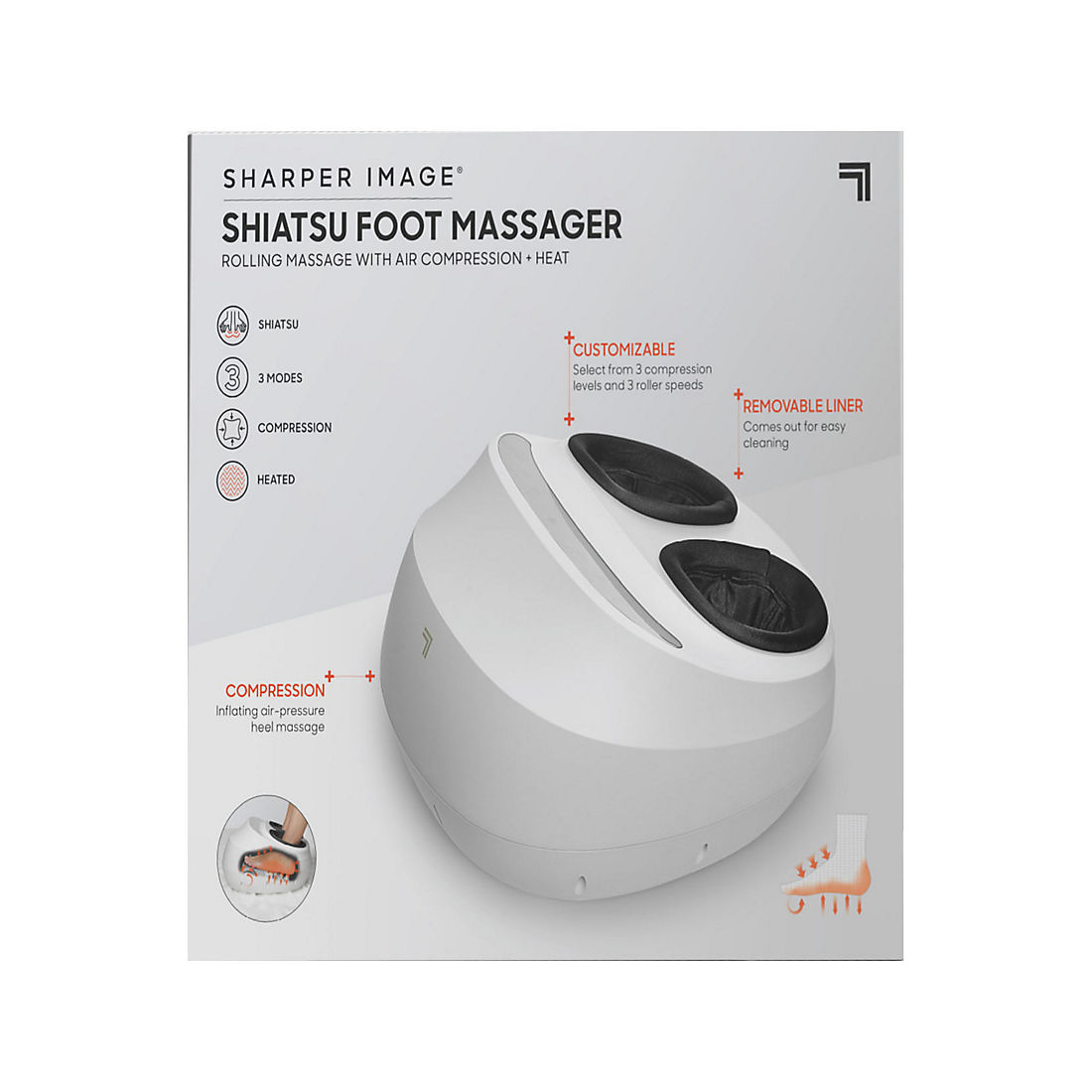 kage Inspirere Fange Sharper Image Shiatsu Foot Massager with Air Compression - White | BJ's  Wholesale Club