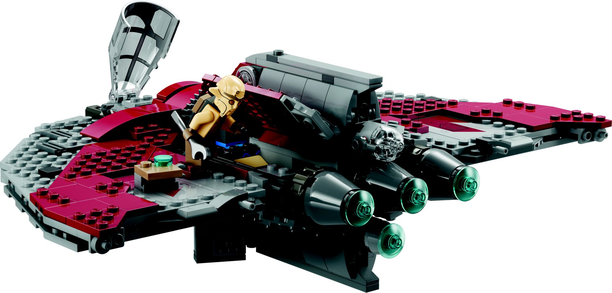 LEGO 75362 Star Wars La Navette T-6 d'Ahsoka Tano, Jouet Vaisseau Spatial &  75333 Star Wars Le Chasseur Jedi d’Obi-Wan Kenobi: Jeu de Construction