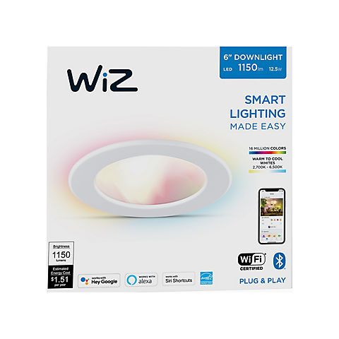 WiZ Full Color And Tunable White 6" (85W Equivalent) LED Smart Downlight