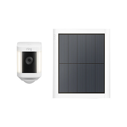 Ring 1080p HD Battery Spotlight Camera Plus Bundle with Battery and Solar Panel