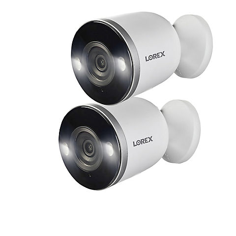 Lorex 2K Spotlight Indoor/Outdoor Wi-Fi Security Camera with 32GB SD Card, 2 pk.