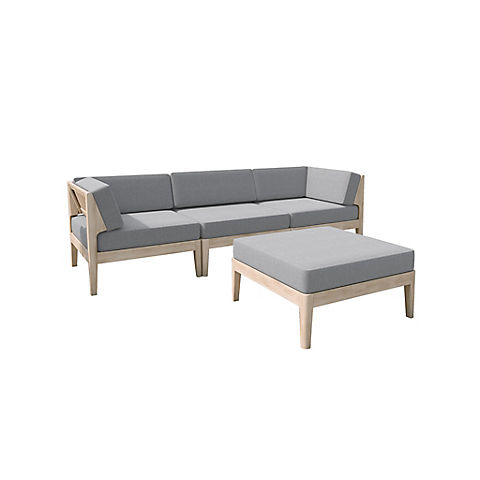 Linon Macleay 4-pc. Outdoor Sectional - Gray