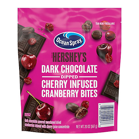 Ocean Spray Hershey's Dark Chocolate Dipped Cherry Infused Cranberries, 20 oz.