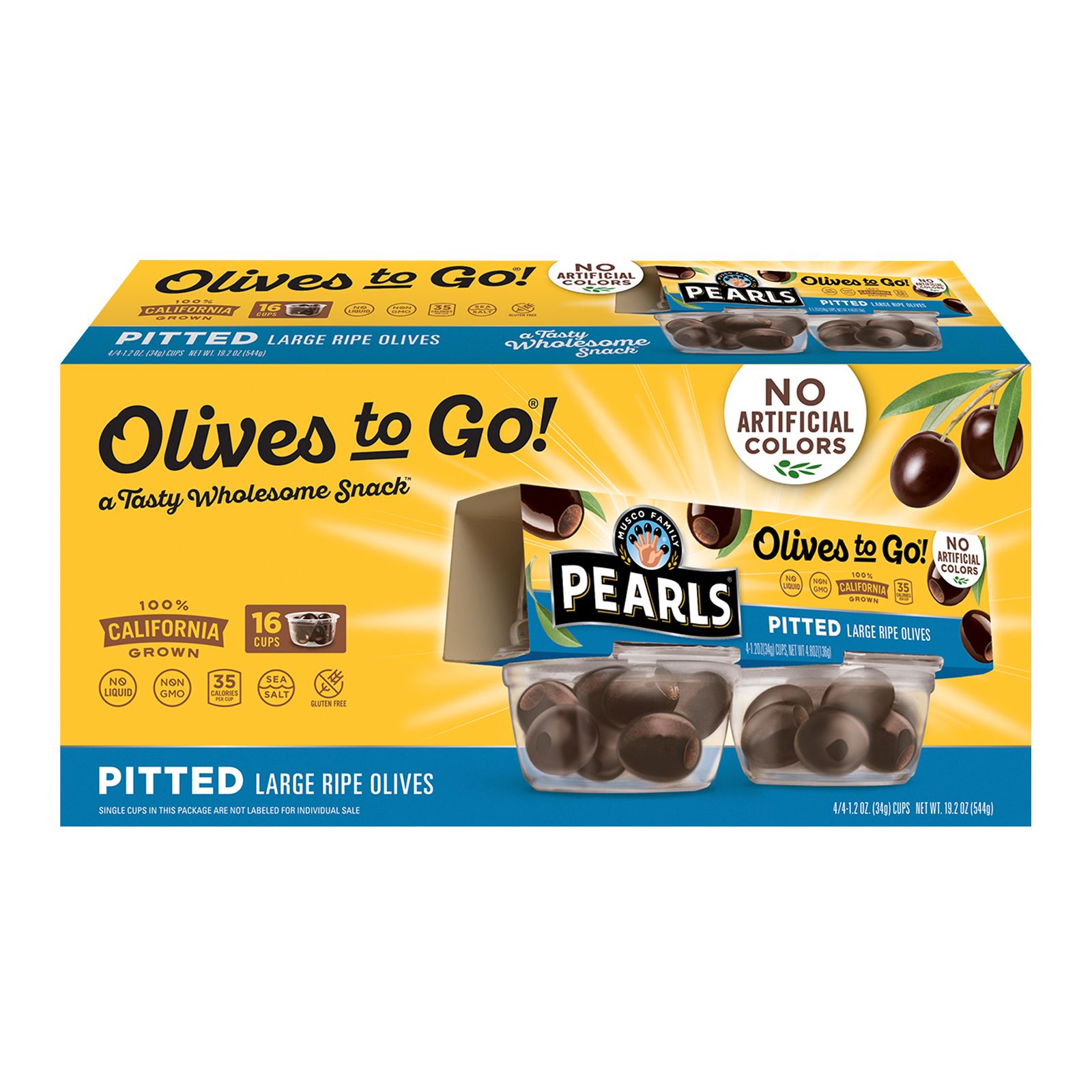 Pearls Pitted California Ripe Olives Small (Pack of 6)