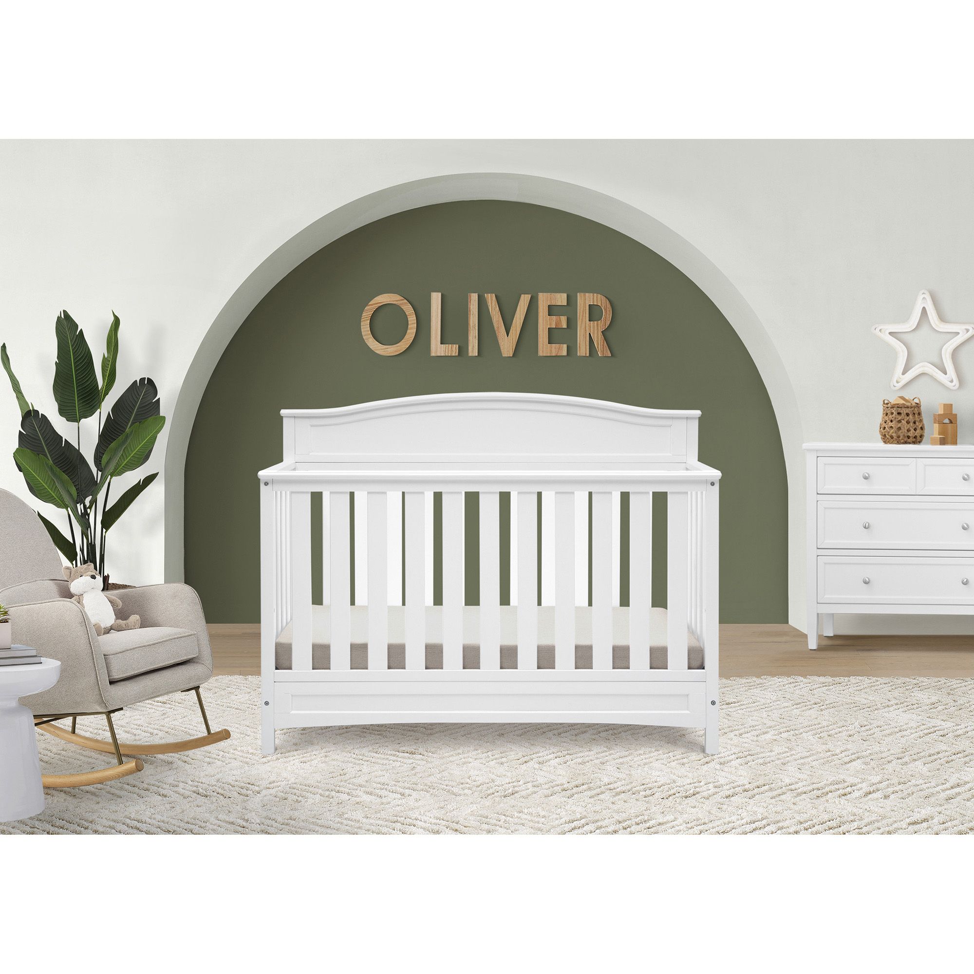 Delta 4 in 1 crib clearance white