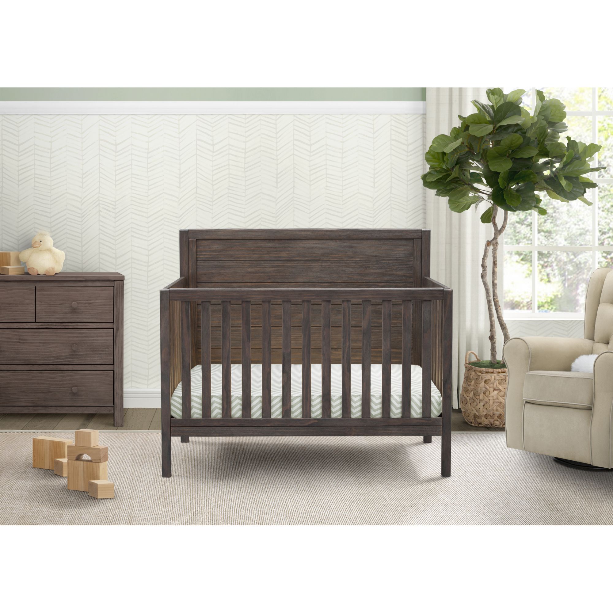 Grey rustic hot sale crib