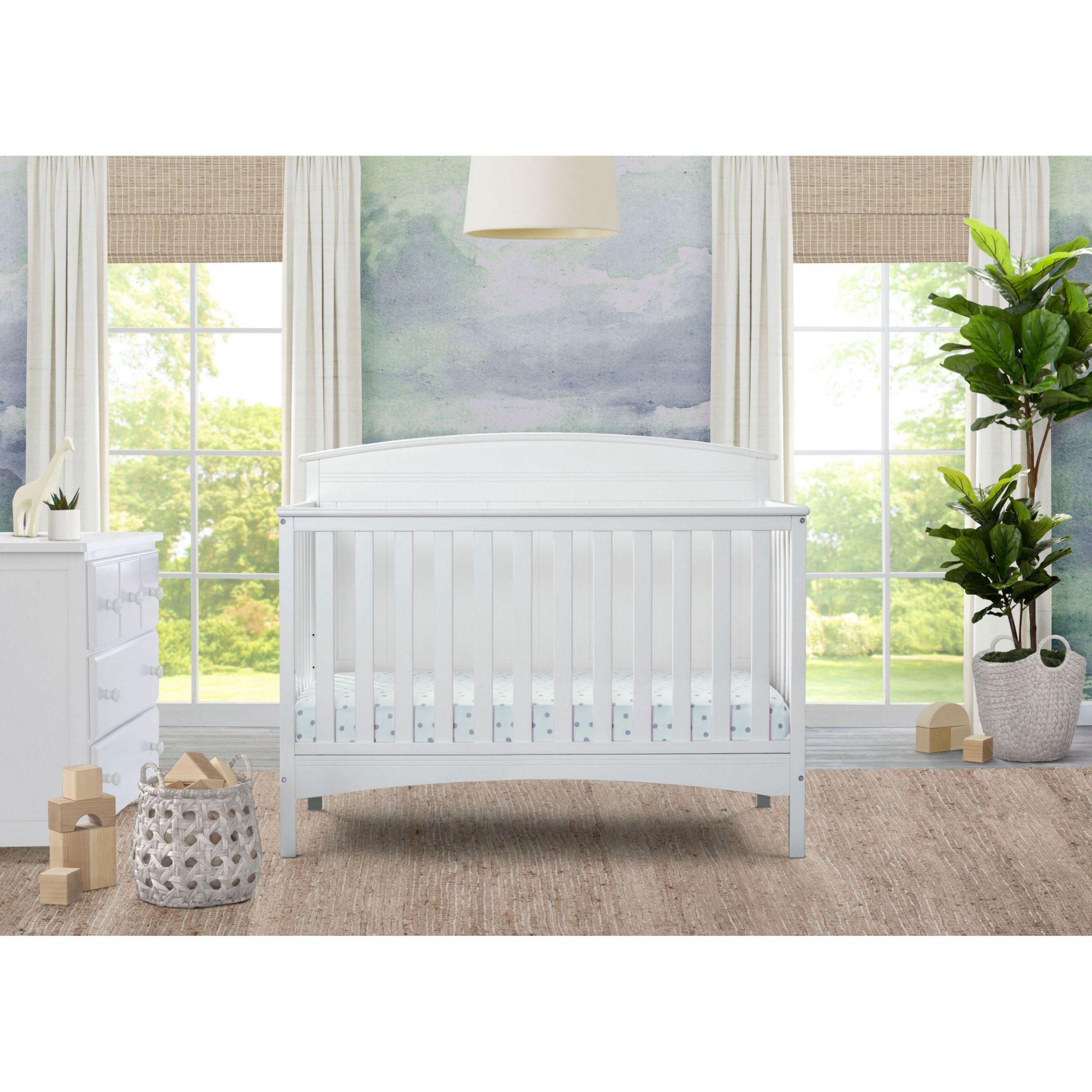 White 2024 convertible crib