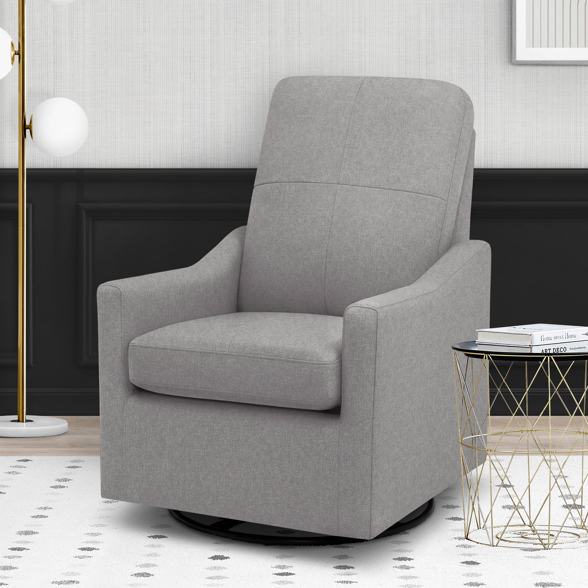 Grey glider recliner for nursery new arrivals