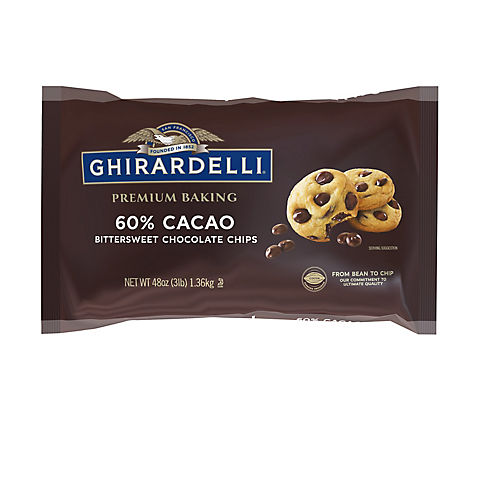 Ghirardelli 60% Cacao Bittersweet Chocolate Premium Baking Chips, 3 lbs.