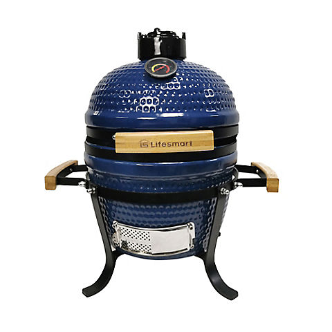 Lifesmart Pack and Go Charcoal Kamado Grill with Carry Bag - Blue