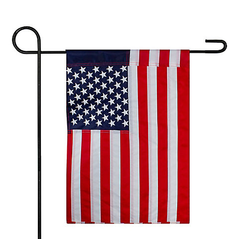 Northlight Americana 12.5" x 18" Embroidered Patriotic Outdoor Garden Flag