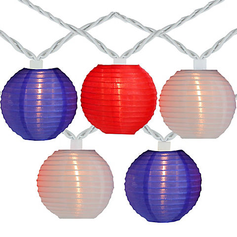 Northlight Americana 7.5' Patriotic Chinese Lantern String Lights