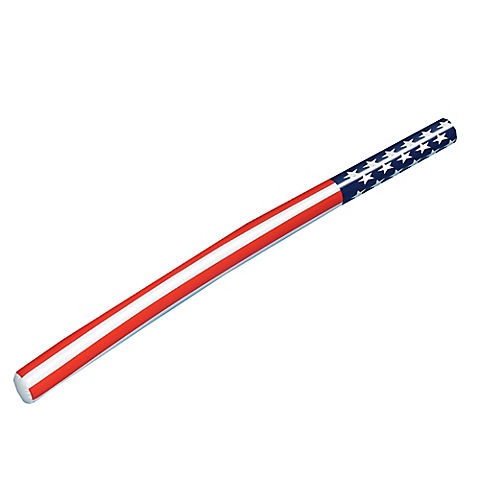 Swim Central 72" Patriotic Stars and Stripes Inflatable Swimming Pool Float - Red and White