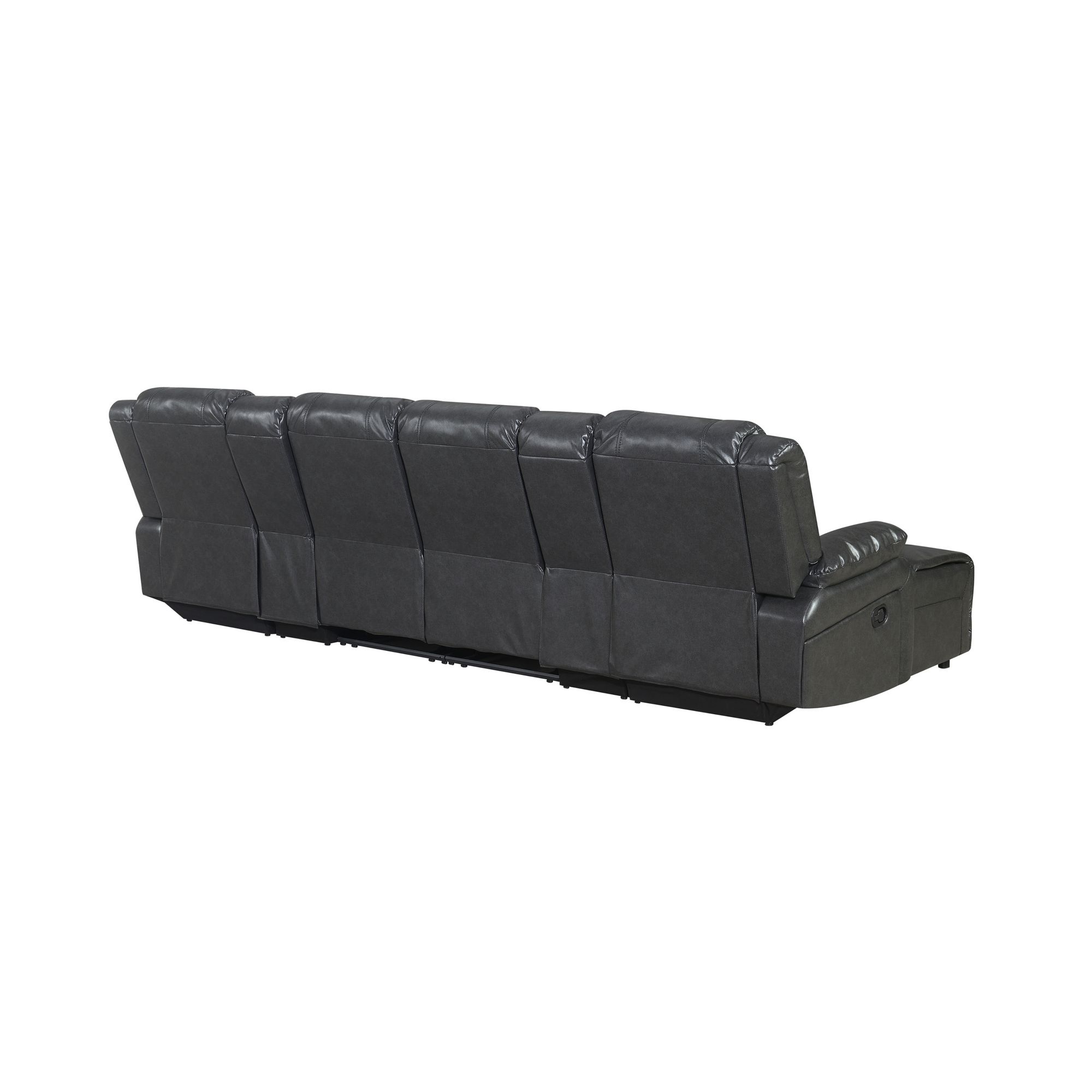 Jamie Double Chaise Reclining Sectional - Gray