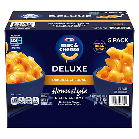 Kraft Deluxe Frozen Mac & Cheese, 5 pk./12 oz.