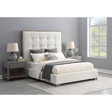 Abbyson Remi Stain Resistant King Bed - Ivory