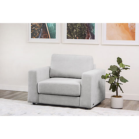 Abbyson Elizabeth Stain Resistant Fabric Chair - Light Gray