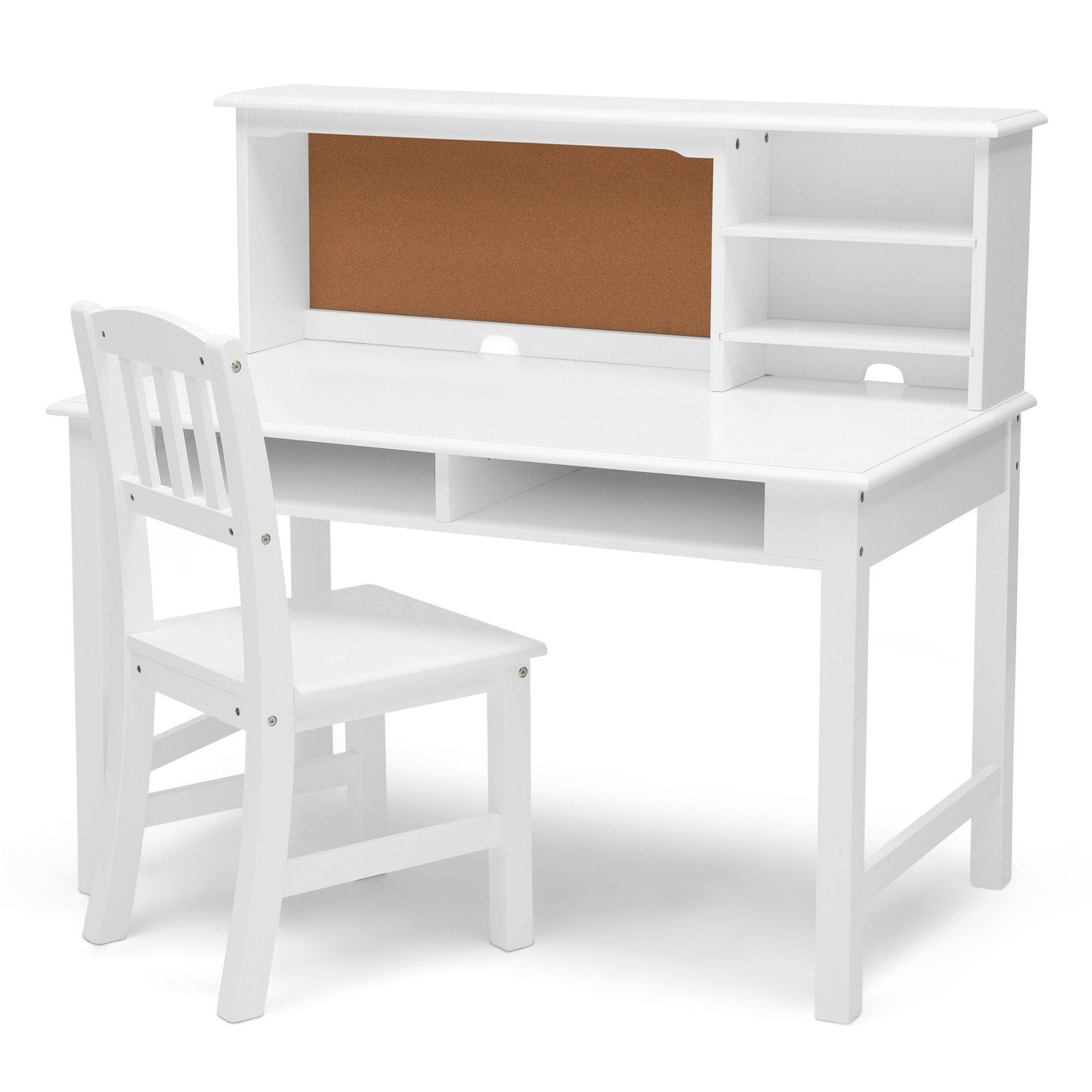 Delta Children Kids Wood Desk w/ Hutch and Chair - Grey