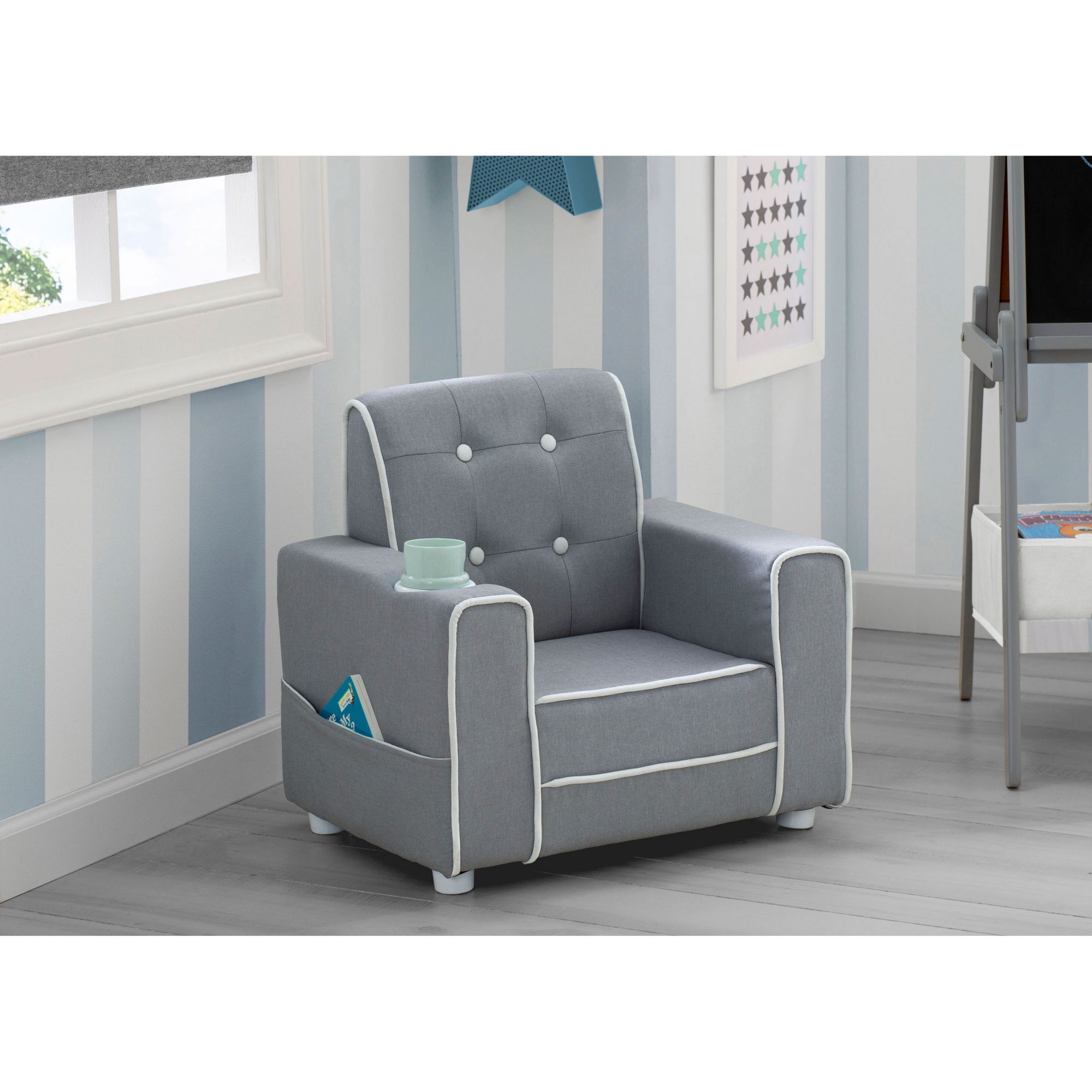 Grey discount snuggle armchair