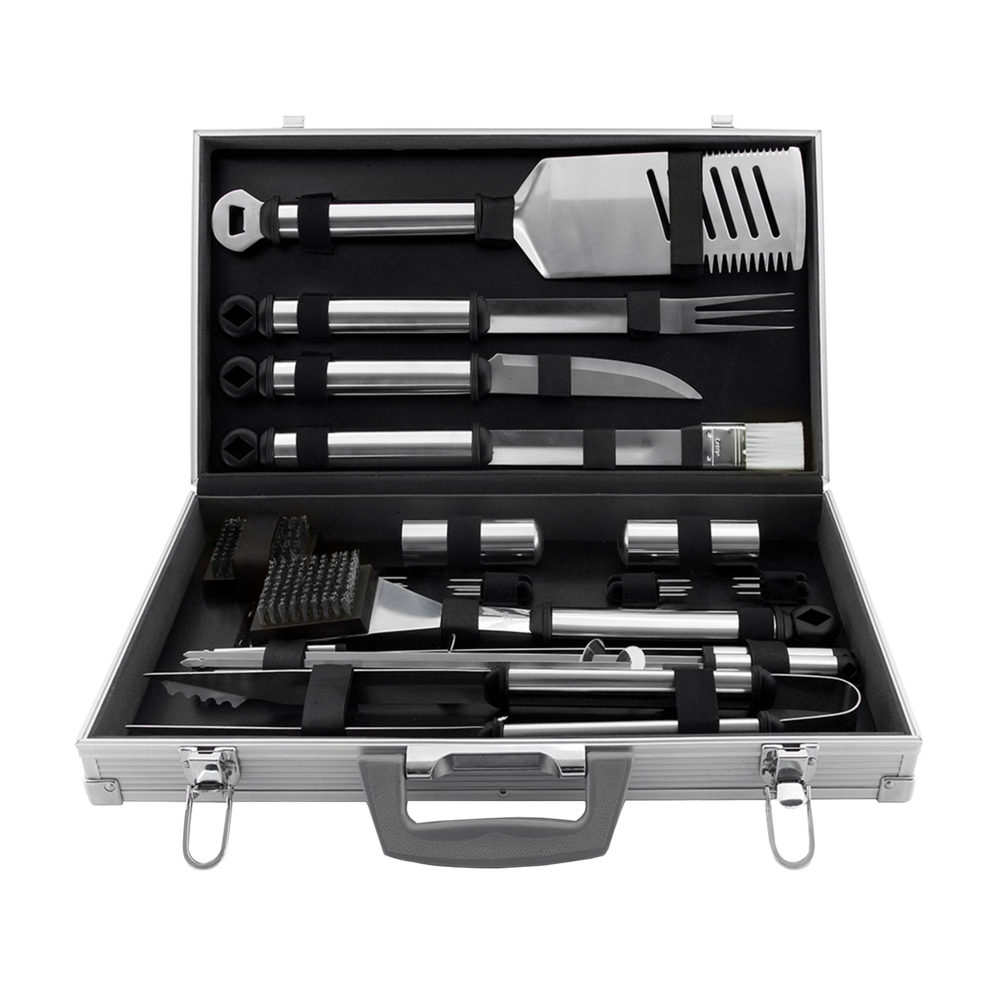 Berkley Jensen 21 Pc. Barbecue Tool Set with Aluminum Case - Silver