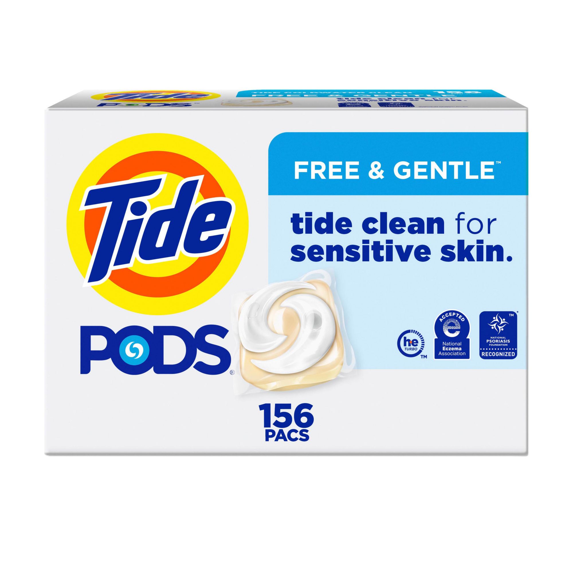 Tide Pods HE Laundry Detergent Pods, Free & Gentle, 152-count