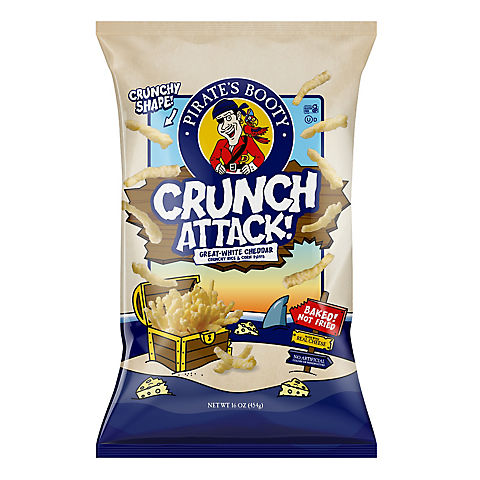 Pirate's Booty Crunch Attack Great-White Cheddar Snacks, 16 oz.