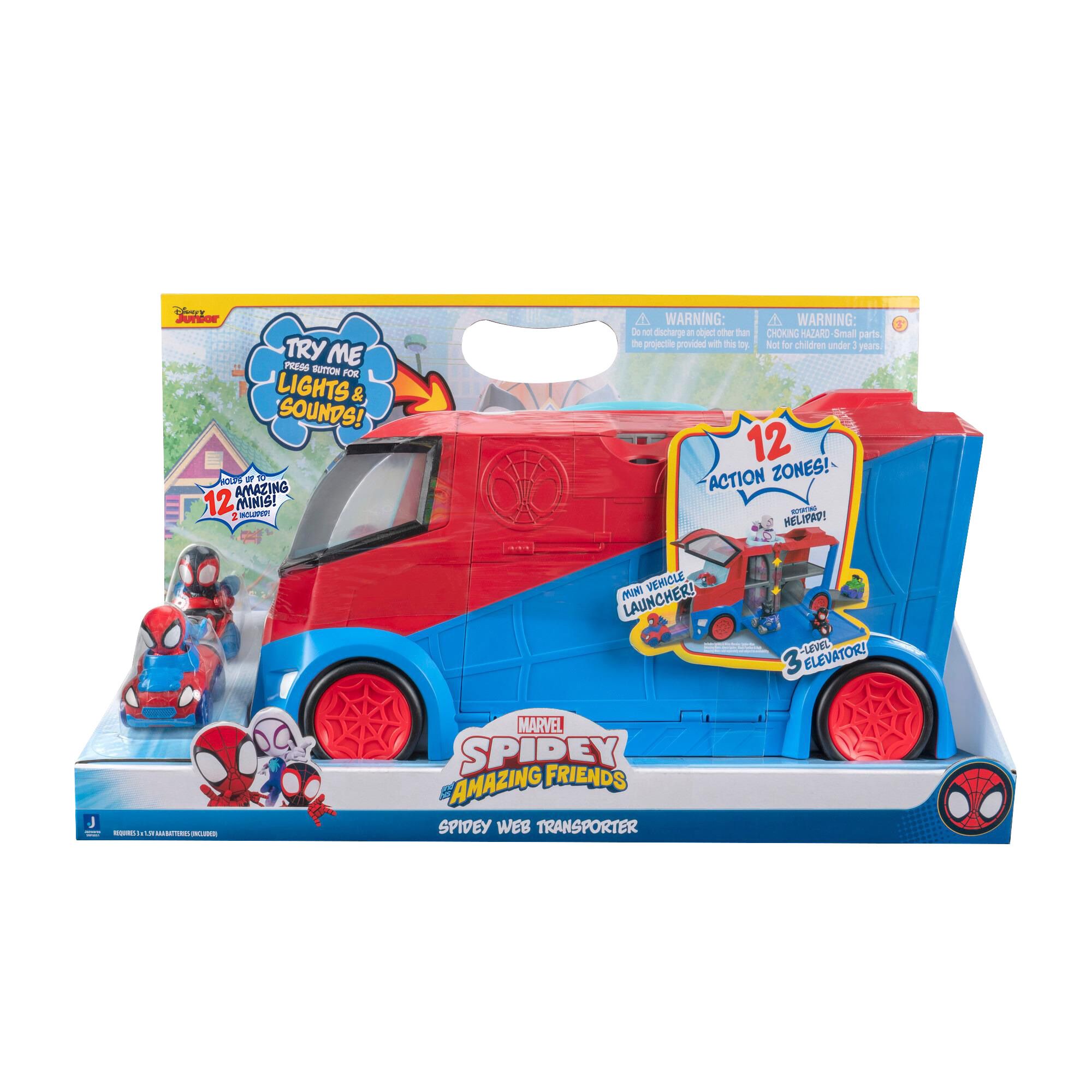 Marvel Spidey and His Amazing Friends Spidey Action Figure And Web-Crawler  Vehicle, For Kids Ages 3 And Up - Marvel