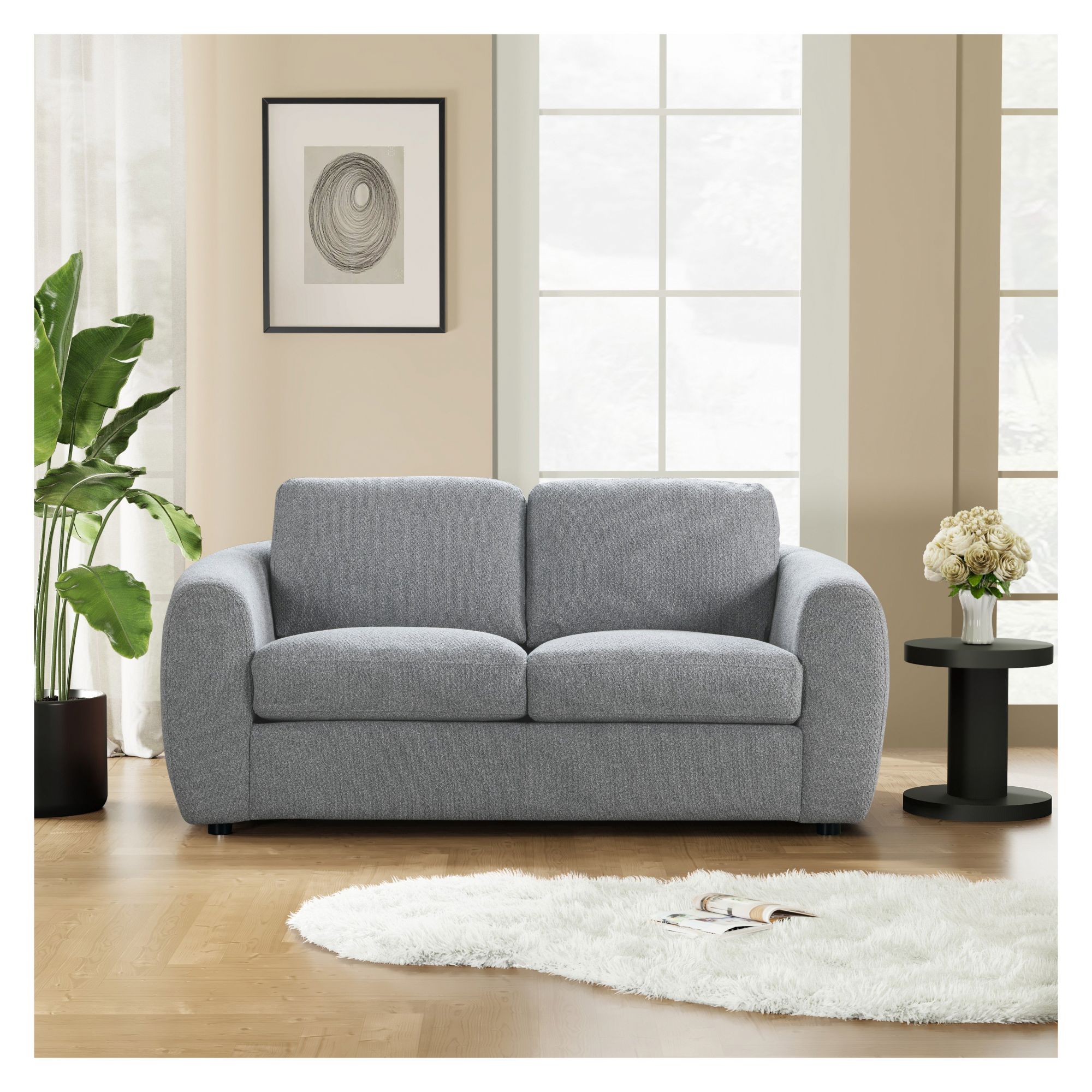 Boucle loveseat deals