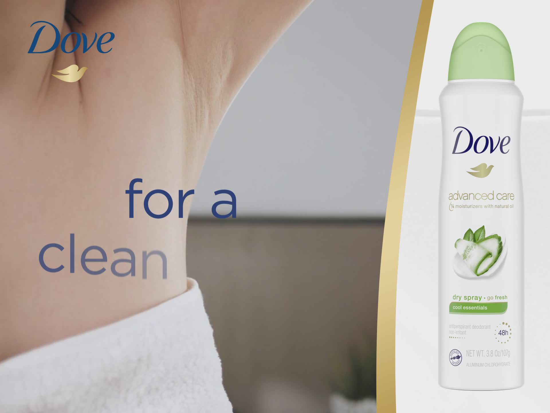 Dove Advanced Care Cool Essentials 48-Hour Antiperspirant Deodorant Dry Spray Bonus Pack