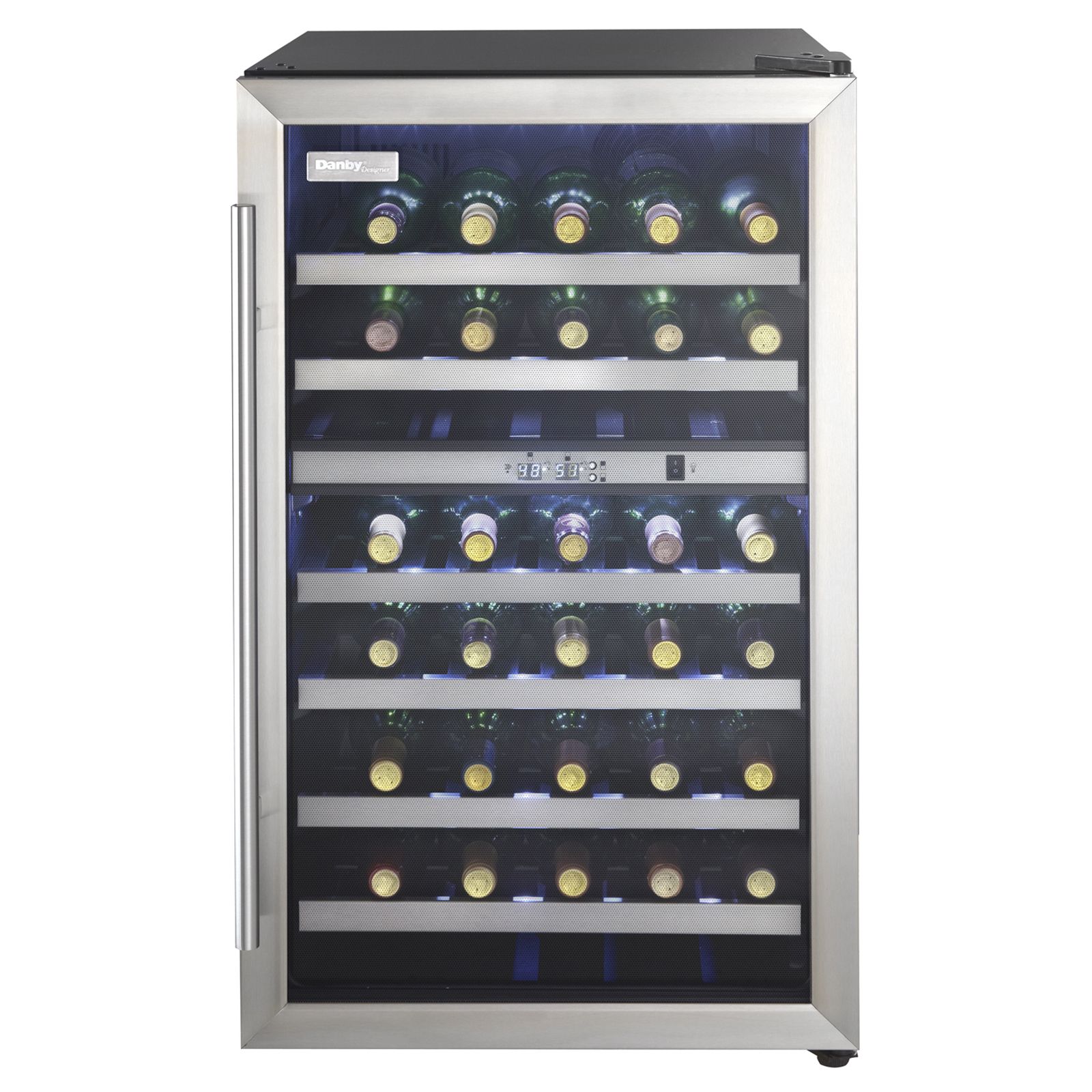 Home 12 Bottle 1.2 Cu.Ft Digital Temperature Control Wine Cooler Fridge  Stand