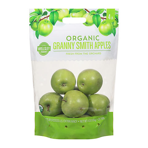 Wellsley Farms Organic Granny Smith Apples, 4 lbs.