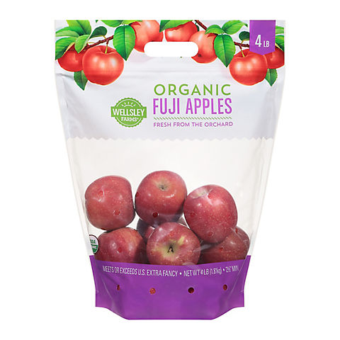 Wellsley Farms Organic Fuji Apples, 4 lbs.