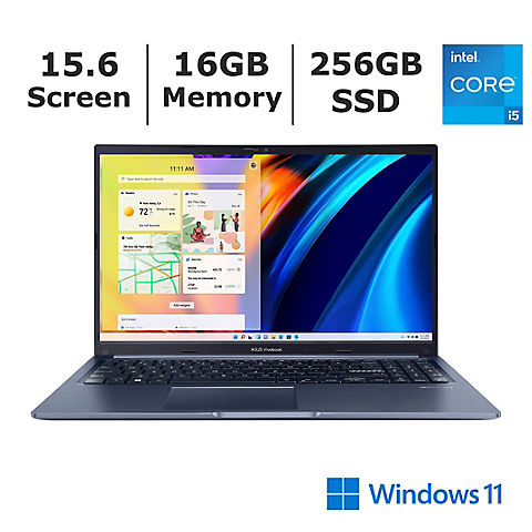 Asus VivoBook F1502 Laptop, Intel Core i5-1240P, 16GB RAM, 256GB NVMe SSD