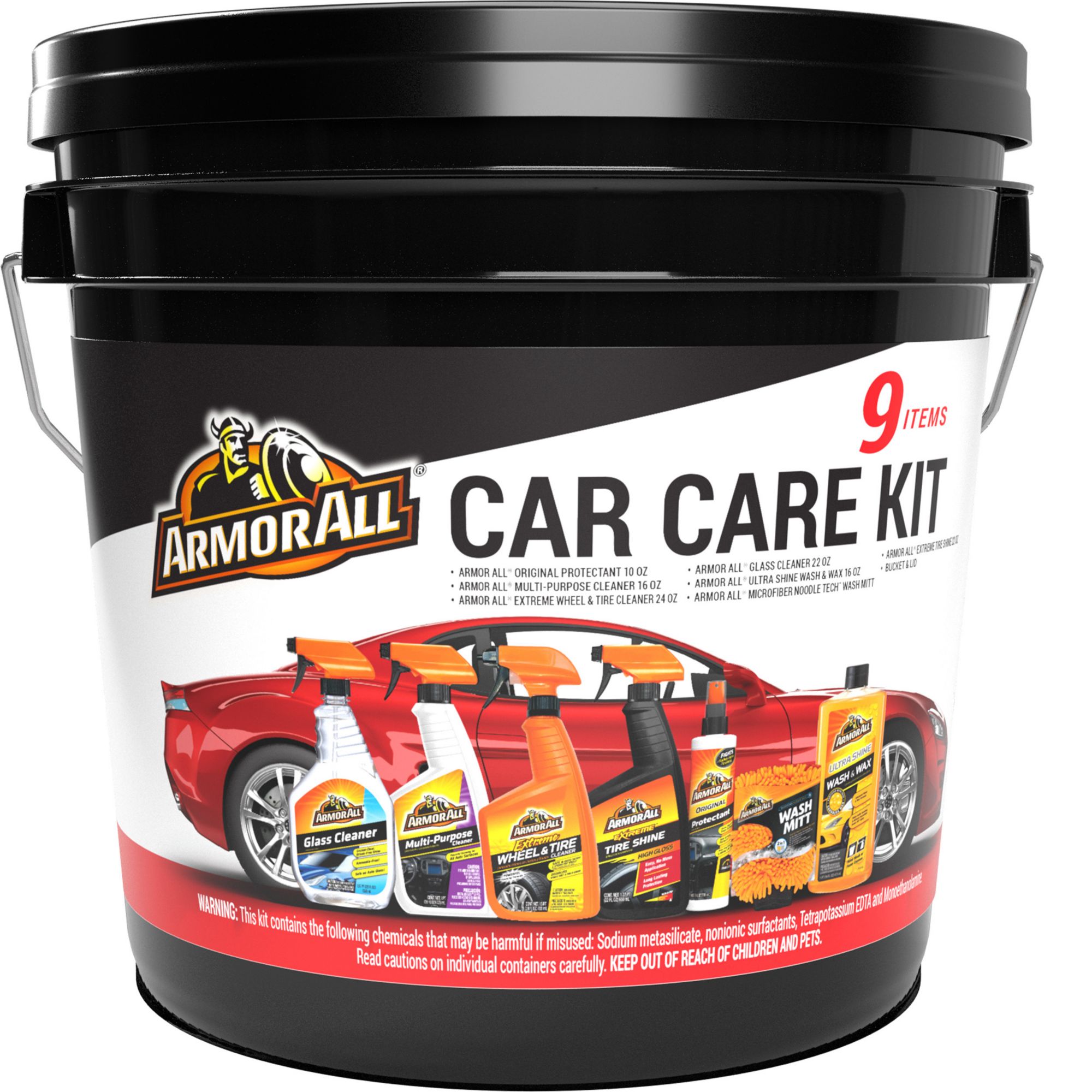 Armor All Car Care Kit - 9 pc Bucket