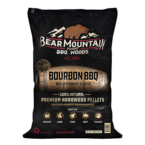 Bear Mountain BBQ Bourbon Craft Blends BBQ Pellets, 20 lbs.