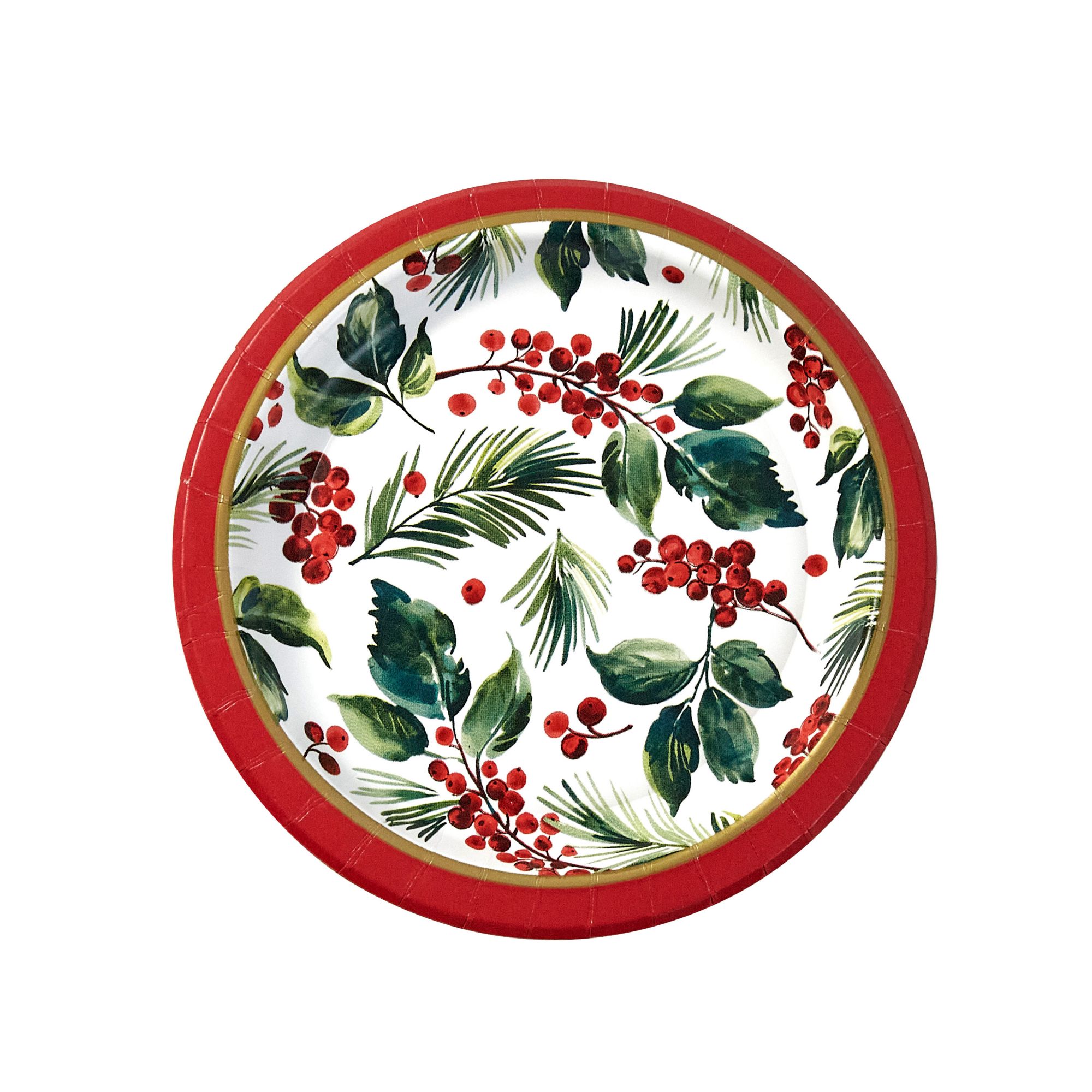 Berkley Jensen Merry Berry Holiday 7 Paper Plates, 100 ct.