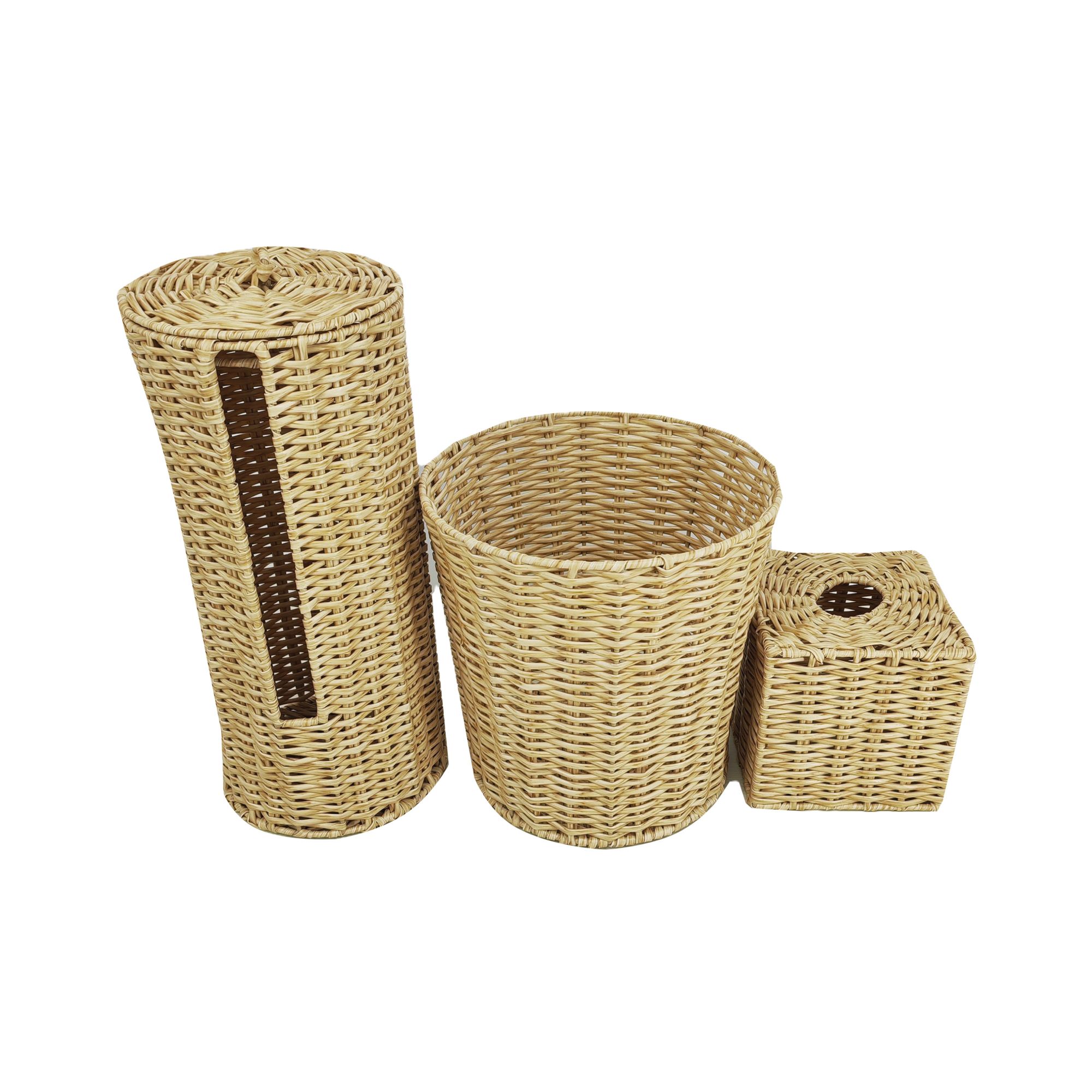 Discount School Supply® Extra Large Wicker Oval Baskets - Set of 3