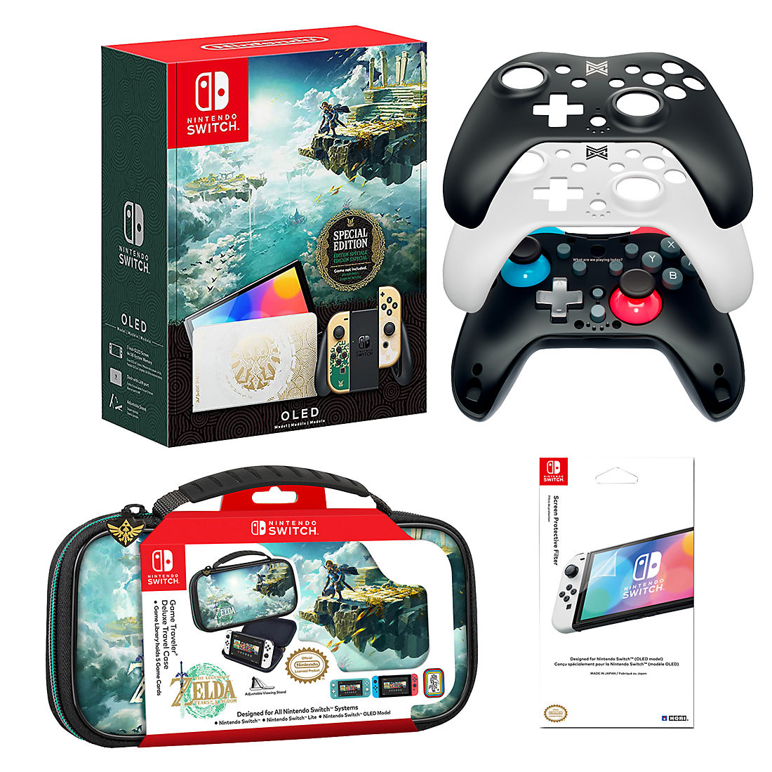 Nintendo Switch OLED Model Console Bundle with Case and Wireless Controller