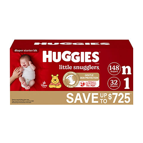 Huggies Little Snugglers Newborn Diaper Starter Kit, 180 ct.